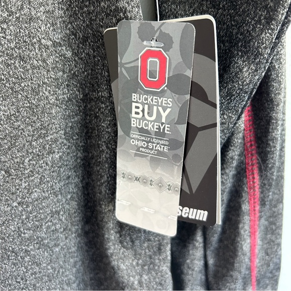 NWT Colosseum Ohio State Buckeye Quarter Zip Gray Long Sleeve Athletic Top Small - Picture 6 of 6